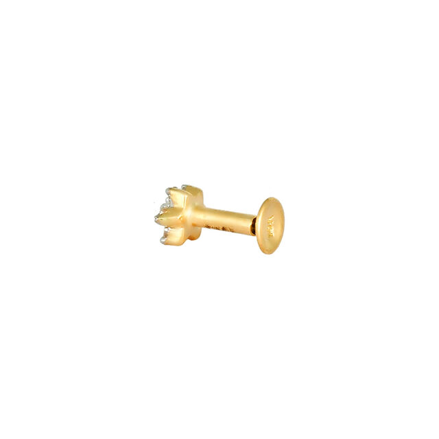 Serene Snowflake Gold and Diamond Nose Pin