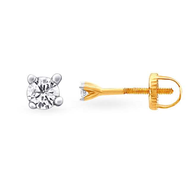 Dainty Flowerbud Diamond Stud Earrings