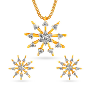 Sophia Diamond Pendant Earrings Set