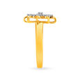 Radiant 18 Karat Yellow Gold Starburst Finger Ring 3