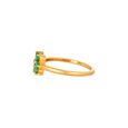Beautiful 18 Karat Gold And Emerald Flower Ring,,hi-res 2