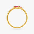 Divine 18 Karat Gold And Ruby Twin Bud Ring,,hi-res 3