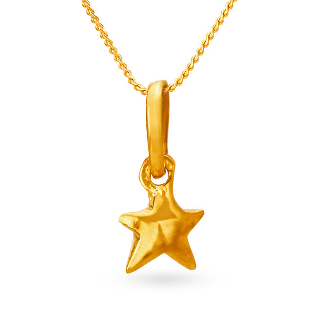 Endearing Yellow Gold Star Pendant,,hi-res 