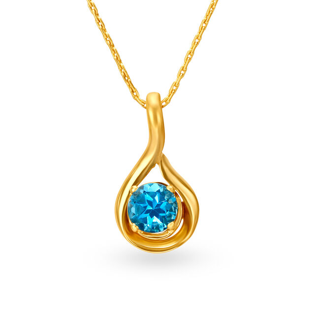 18 Karat Gold and Sapphire Pendant