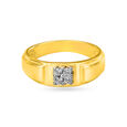 Geometric 18 Karat Yellow Gold And Diamond Finger Ring,,hi-res 2
