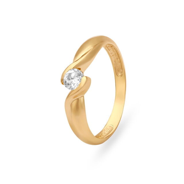 Elegant Twist Diamond Finger Ring