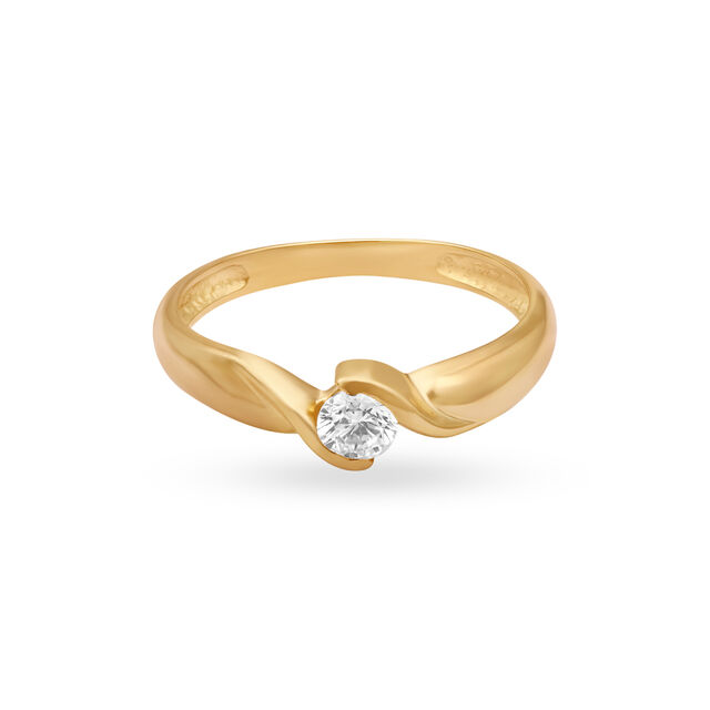 Elegant Twist Diamond Finger Ring