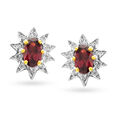 Zohra Diamond and Garnet Pendant Earrings Set,,hi-res 2