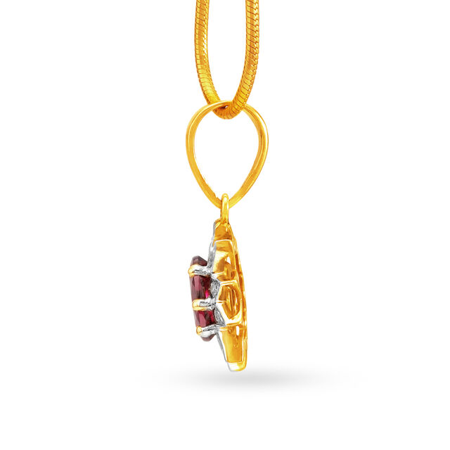 Zohra Diamond and Garnet Pendant Earrings Set,,hi-res 3