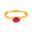 Appealing 18 Karat Gold Oval Ruby Ring,,hi-res 2