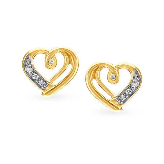 Timeless Hearts Diamond Stud Earrings 2