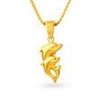 Charming Yellow Gold Dolphin Pendant,,hi-res 