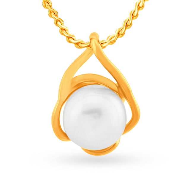 18 Karat Pearl Pendant,,hi-res