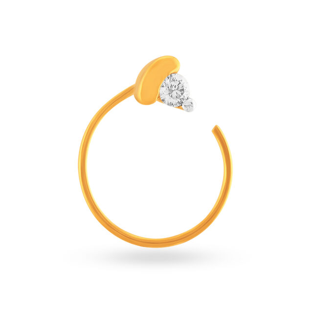 Round Diamond Nose Pin,,hi-res 