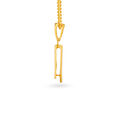 Cosmopolitan Yellow Gold Triangular Pendant and Earrings Set 3