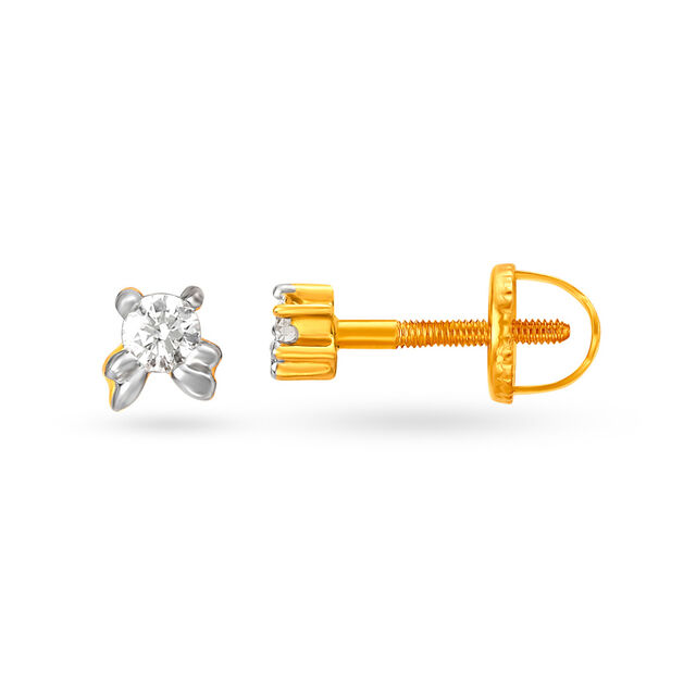 Graceful Diamond Stud Earrings