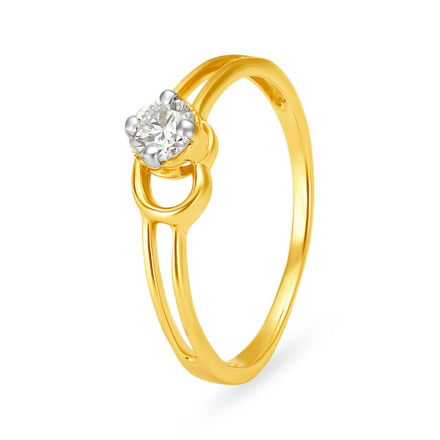 Resplendent 18 Karat Gold And Diamond Finger Ring,,hi-res 