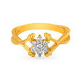 Enchanting Floral 18 Karat Gold And Diamond Ring 2