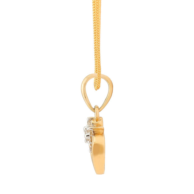 Dainty Contemporary Heart Diamond Pendant