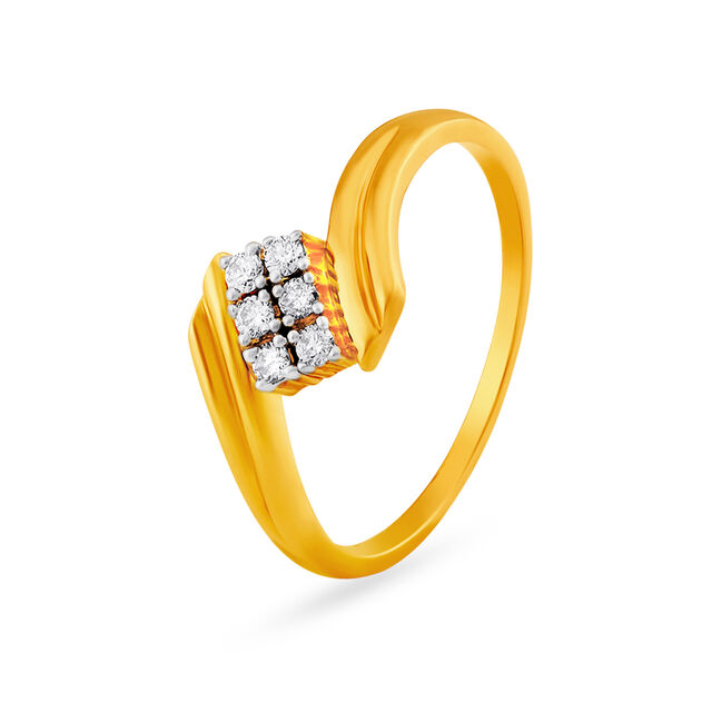Impressive 18 Karat Yellow Gold Promise Finger Ring