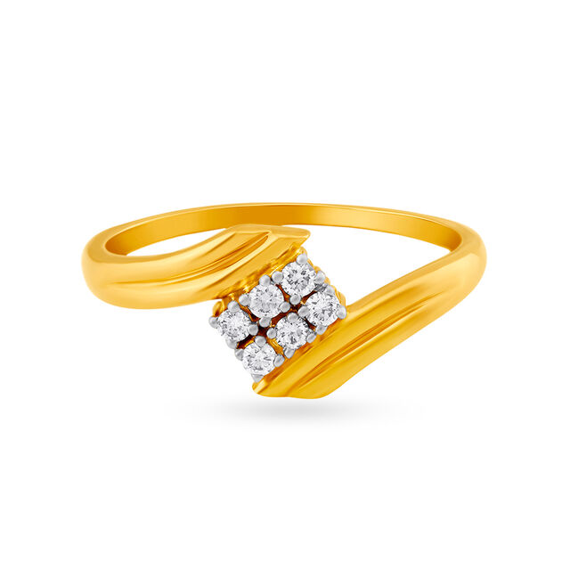 Impressive 18 Karat Yellow Gold Promise Finger Ring