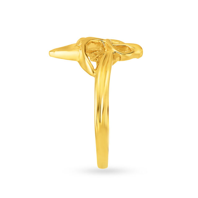 Magnificent Yellow Gold Floral Finger Ring,,hi-res 3