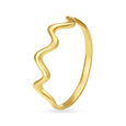 Contemporary Wavy Gold Ring,,hi-res 