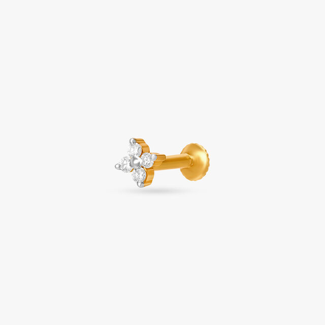 Floral Diamond Nose Ring,,hi-res 