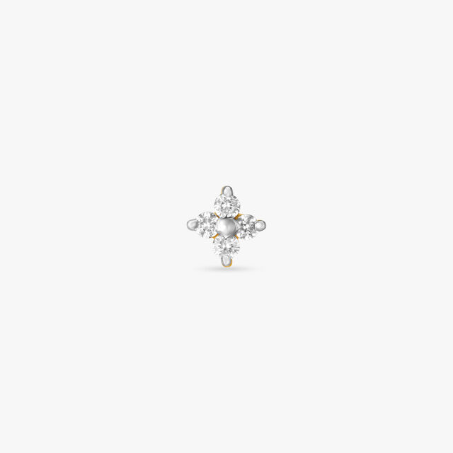 Floral Diamond Nose Ring,,hi-res 2