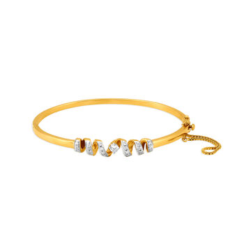 Mystifying Spiral Motif Diamond Bangle