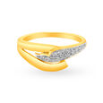 Elegant 18 Karat Gold Motif Ring With Diamond Studs,,hi-res 2
