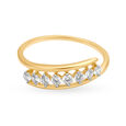 Enchanting 18 Karat Yellow Gold And Diamond Trail Finger Ring,,hi-res 3