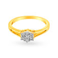 Elegant Floral Diamond Ring,,hi-res 2