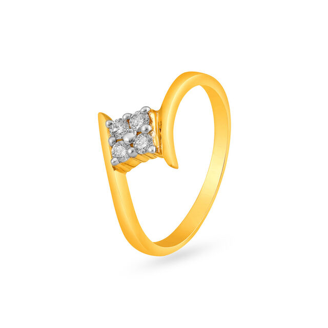 Minimalist Diamond Finger Ring