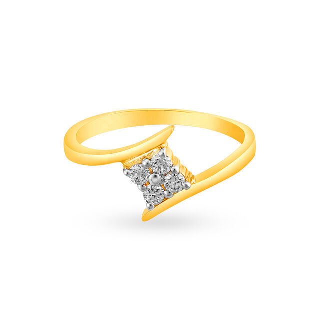 Minimalist Diamond Finger Ring