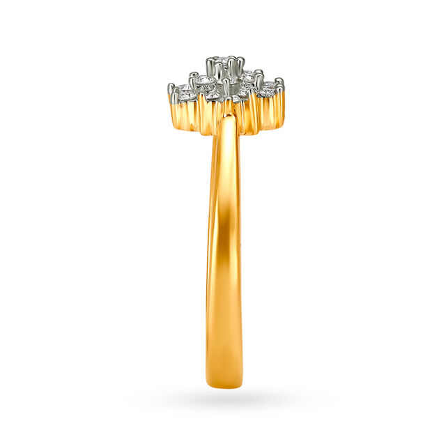 Flawless Asterisk 18 Karat Gold And Diamond Ring,,hi-res 3