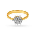 Sparkling Snowflake Diamond Finger Ring 2