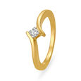 Winking 18 Karat Yellow Gold And Diamond Finger Ring 