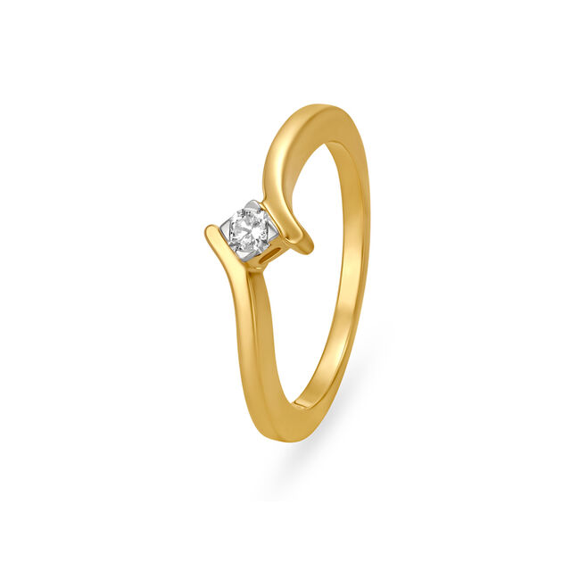 Sleek Diamond Finger Ring 