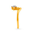 Shining 18 Karat Yellow Gold And Diamond Floral Ring,,hi-res 3
