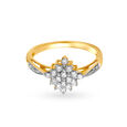 Dazzling 18 Karat Yellow Gold And Diamond Finger Ring 2