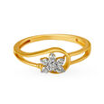 Opulent 18 Karat Gold And Diamond Floral Pattern Finger Ring,,hi-res 2