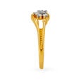 Opulent 18 Karat Gold And Diamond Floral Pattern Finger Ring,,hi-res 3
