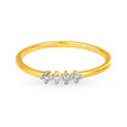 Delicate 18 Karat Yellow Gold And Diamond Finger Ring 2