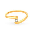 Sleek Curve Diamond Finger Ring 2