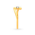 Sleek Curve Diamond Finger Ring 3