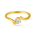 Elegant Single Stone Contemporary Diamond Finger Ring 2