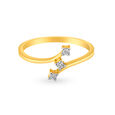 Attractive 18 Karat Yellow Gold And Diamond Dot Pattern Finger Ring,,hi-res 2