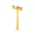 Attractive 18 Karat Yellow Gold And Diamond Dot Pattern Finger Ring,,hi-res 3
