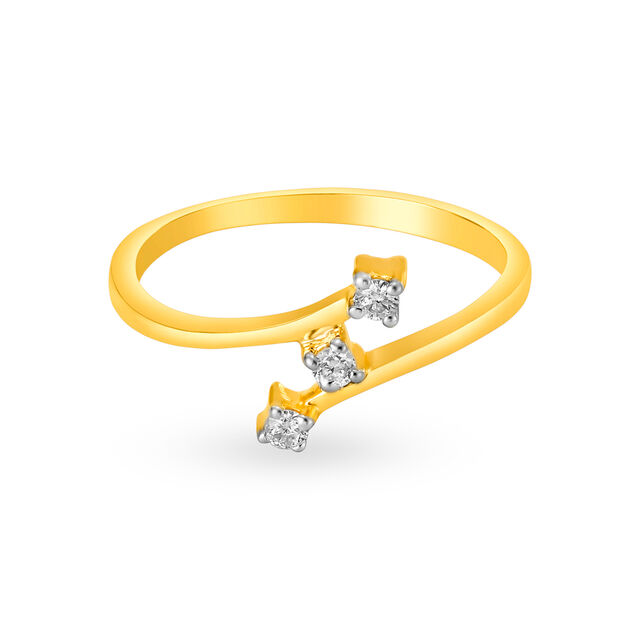 Glorious 18 Karat Yellow Gold And Diamond Finger Ring,,hi-res 2